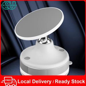 [Local Delivery] Car Magnetic Vacuum Adsorption Phone Bracket Magnetic Vacuum Suction Cup Phone Holder Vacuum Magnetic Car Phone Mount for Kitchen Mirro Gym Bath Shower