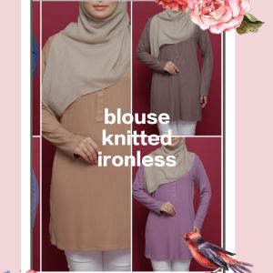 BLOUSE COTTON KNITTED IRONLESS 5 WARNA 6 SAIZ