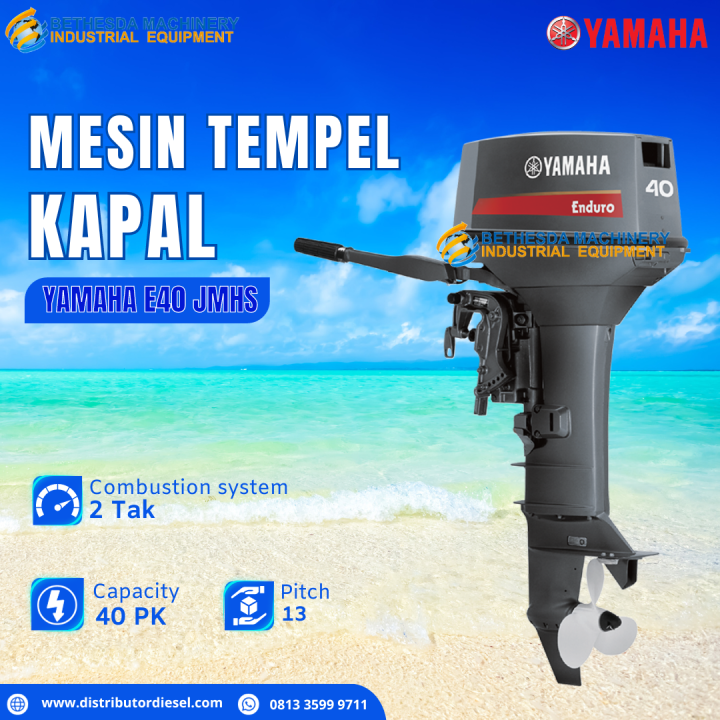 Mesin Tempel Yamaha E40JMHS - Outboard 40 PK 40 HP 2 Tak