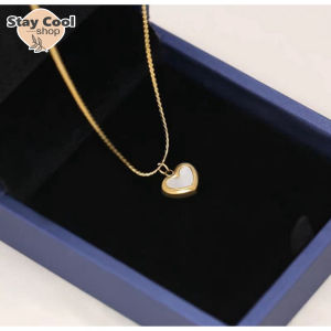 Kalung Titanium Wanita Love Gold import Korea Style perhiasan Wanita Anti karat