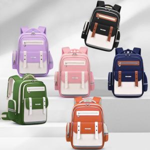 HEALMEYOU Spinal Protection Kids School Bag British Style Ergonomic Computer Shoulder Bag Back To School Waterproof Orthopedic Backpack Children