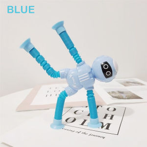 luminescence Variable Robot childrens educational stretch cartoon suction cup parent-child interaction creative stress relieving toys Ever changing robot