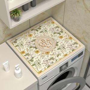 Front Load Washer Top Mat Waterproof Dustproof French Style Fridge Nightstand Protector