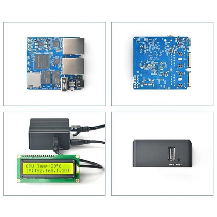 NanoPi R2S Router RK3328 1GB DDR4 RAM with CNC Metal Case Mini Router ...