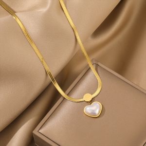 [ Bayar Ditempat ] Kalung Titanium Gold Pipih / Kalung Wanita Anti Karat / Kalung Wanita Titanium Import