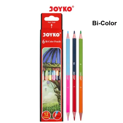 Joyko Bi-Color Pencils Duo Color 2 Warna Per Pensil - 6 Bi-Colors