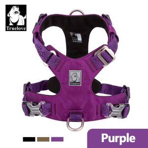 TRUELOVE Waterproof Dog Harness Lightweight Durable Nylon Pet Dog Vest Harness Reflective Adjustable for Small Medium Large Dogs