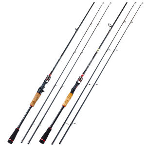 Tongkat Pancing Lemparan Berputar Perjalanan Luar Ruangan 1.8M 2.1M Serat Karbon M/ML Pengecoran Power Ganda