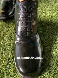 Sepatu PDH TNI Polri Security Dinas Tali Tempel Resleting Kancing Kulit Sintetis