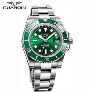 GUANQIN Japan NH35A Mechanical Movement watch men 100M waterproof Automatic watch Ceramics Sport Sapphire Bugatti Watch Price Glycine Watch Prices - Lazada