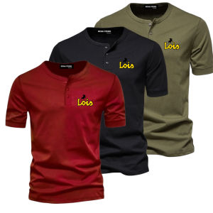 PAKET HEMAT ISI 3 PCS KAOS KANCING LENGAN PENDEK PRIA POLOS/KAOS KANCING LENGAN PENDEK PAKET HEMAT