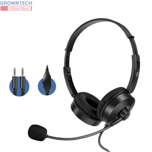 Tai chụp vi tính DHE-8009 tai nghe có dây âm thanh stereo bass mạnh micro đàm thoại jack 3.5mm