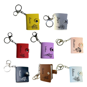Photocard Binder Album Mini Photo Album with Keychains Mini Photo Books Holder with Pendants DIY Keychian 40 Pocket