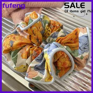 fufeng Hàn Quốc thời trang hoa scrunchies phụ nữ Cô Gái Đàn hồi tóc ban nhạc cao su phụ kiện Tie tóc vòng dây headdress mũ nón