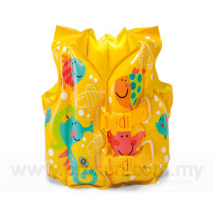 Prosun Intex Tropical Buddies Yellow Swim Vest Inflatable Swim Pool Float Floaties Children Age 3 - 5 (WSCJ Sea Horse)