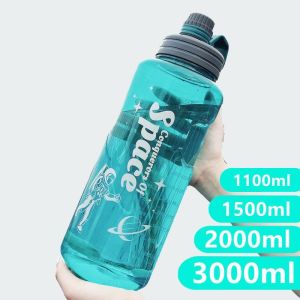 (Local seller)Large Capacity Water Bottle for Student Sports Fitness Outdoor Gym bottle large capacity water bottle botol air tupperware water separation of plastic
