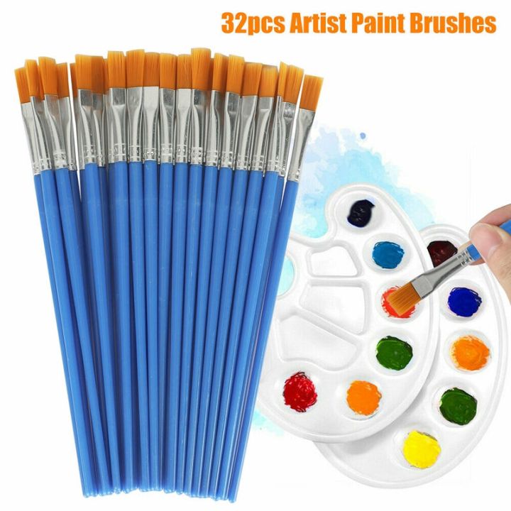 32pcs/Set Artist Paint Brushes Set Acrylic Oil Watercolour Painting ...