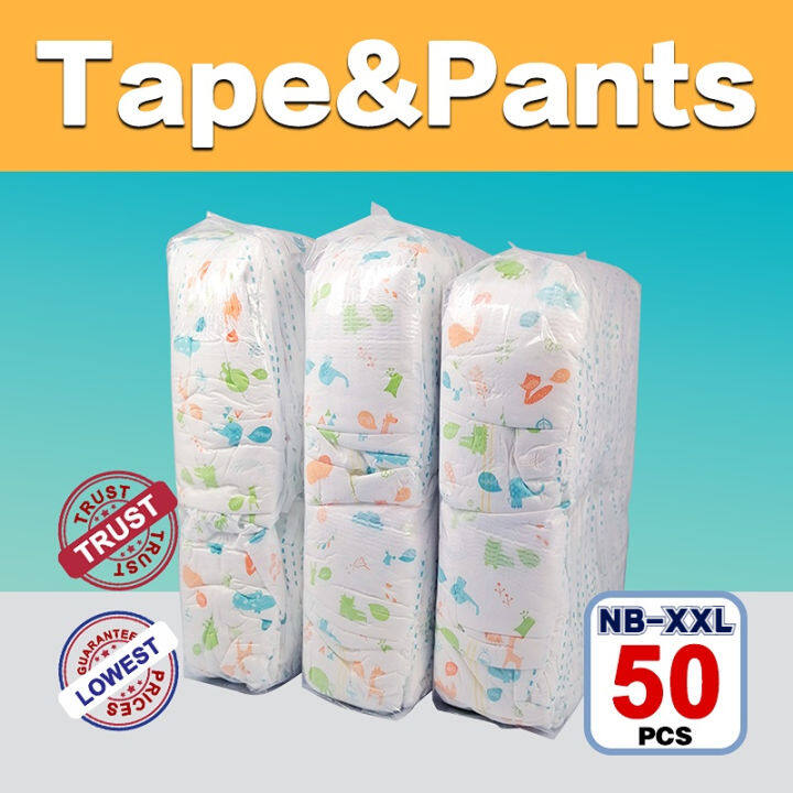 Sleep Baby Japan Diaper Tape for Baby 50pcs Disposable Diapers Taped