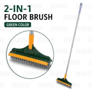 🎉Harga Borong🎉[Msia Stock] Floor Scrub Brush Tile Windows Gap Cleaner Long Handle Squeegee Bathroom Kitchen Tile Clean