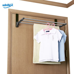 Giá treo quần áo sau cửa không cần khoan Wellex MH1060 hạ xuống 18cm