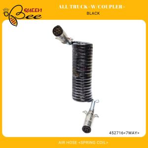 QUEENBEE 7 ways UNIVERSAL AIR HOSE WITH COUPLER FOR Truck Trailer Plug Electrical Coil Replace 452716