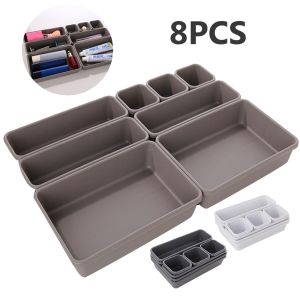 8pcs/set Drawer Organizers Separator for Home Stationery Kitchen Bathroom Makeup Organizer Boxes