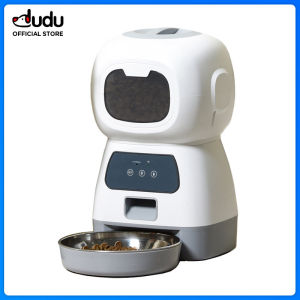 DUDU Pet 3.5L Cat Dog Feeder Dispenser Robot Stainless Steel Bowl Audio Automatic Auto Pet Feeder