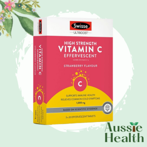 Swisse Ultiboost High Strength Vitamin C 60 Effervescent Tablets / Immune Health+ 60 Effervescent Tablets [Aussie]