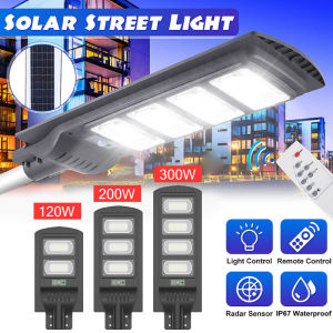 Solar lights outdoor waterproof IP67 120W 200W 300W human body inductionsolar street light
