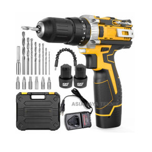 BOR CORDLESS IMPACT DRILL CAS 2 BATERAI 36V DAN12V YUKIDO Plus kabel ces charger murah 13MM variable