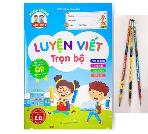 Sách - Luyện Viết Trọn Bộ ( Nét Cơ Bản Chữ Cái Chữ Ghép Chữ Số ) + bán kèm 3 bút chì