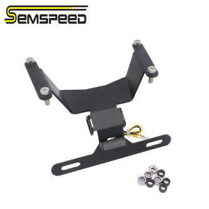 SEMSPEED Motorcycle Rear Registration Bracket License Plate Holder Support w/ LED light For Honda CBR650R CBR 650R CBR650 R 2019 2020