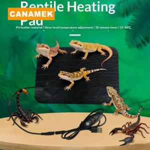 【CANAMEK】 Reptile Heat Mat Waterproof Tortoise Lizard Temperature Adjustment Heat Mat AntiScratch Reptiles Heat Pad Reptile Pet Supplies