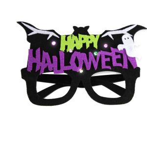 MAOMEI STUDIO LED Kính bí ngô Nỉ Nhựa Kính dạ quang Halloween Lễ hội Đầu lâu Khung kính Halloween Nam