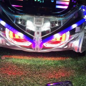 LAMPU PROJIE+ALIS RGB RUNNING AEROX OLD LAMA SEPAKET REFLEKTOR