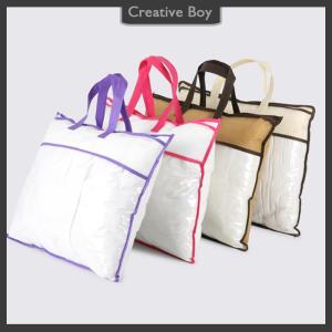 [Creative] Transparent Non-woven Pillow Packed Quilt Blanket Zipper Dustproof Storage Bag Household Organizer Bag Tote Bag Various Sizes