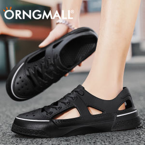 ORNGMALL Người Đàn Ông Xăng đan thể thao giày dẻo Mùa Hè giày làm vườn Bãi Biển Rỗng dép giày sục màu kẹo Dép đi biển chống nước Dép Kích Thước 36-45
