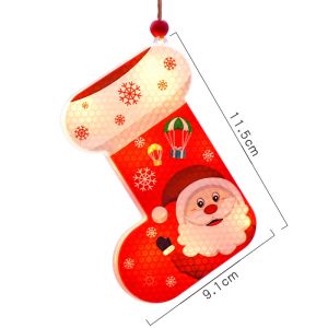 HOMEMORY LED Christmas Hanging Decorations Festive Holiday Lanterns Energy-Saving Indoor Christmas Tree Ornaments