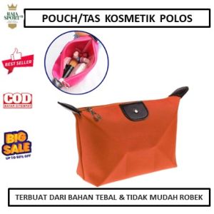 Pouch Untuk Kosmetik Makeup Polos Colorfull Tebal
