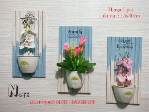 Hiasan Dinding Tanaman Artificial Rak Pot 3d Vertical Garden Unik kayu Gantung Tempel  dekorasi rumah