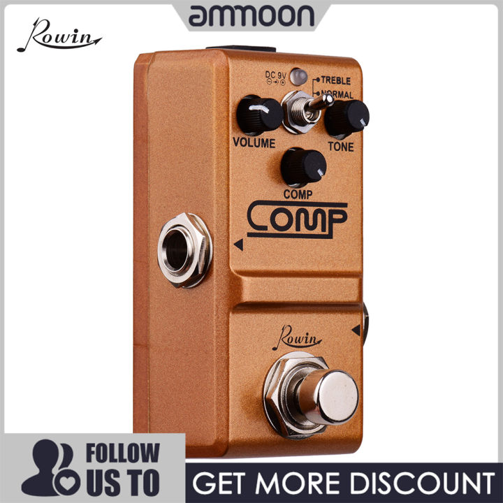 [ammoon]เอฟเฟคกีต้าร์ Rowin Compressor Guitar Pedal Effect Pedal True