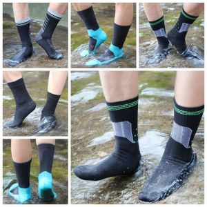 MUQZI Winter Skiing Men Waterproof Socks Thickened Breathable Waterproof Socks Skiing Sock Snow Warm Wading Sock Cycling Camping