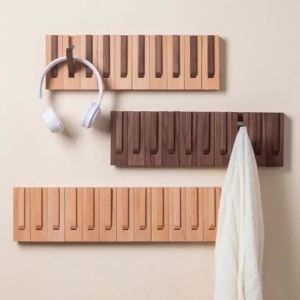 FFBH Wooden Clothing Hat Hangers Wall Hanger Caps Holder Key Holder Hook Hang Easy Wall Non Perforated Hanger Bedroom Furniture P9M4Y