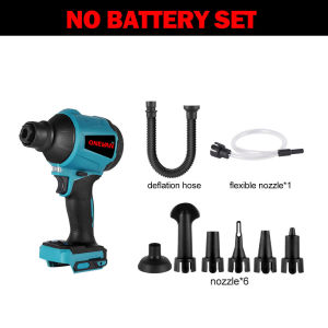 （free gift）Yofidra®1000w 18V Tool Dust Blower With accessories Vacuum PumpInflatorComputer Car Cleaning Blower Cordless Multipurpose Cleaning Air Dust Blowing Machine with 5 Nozzles Fit for Makita 18V Battery