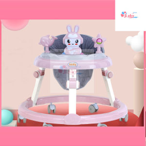 Foldable Baby Walker Anti-O Leg Multifunction Baby Walker 6 Wheels Stable O Shape Baby Walker