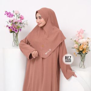 Abaya Set Hijab Bergo Crinkle Airflow | Gamis Crinkle Set Hijab Bergo | Setelan Abaya Fashionable