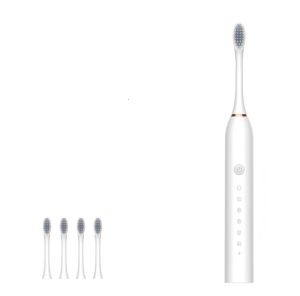 กล่องใส่แปรงสีฟัน 3สี อัตโนมัติ SonicElectric ปรับความแรงได้6ระดับ กันน้ำIPX7 ชาร์จUSBแปรงได้สะอาด แปรงสีฟันไฟฟ้าพร้อมหัวแปรง 4 หัว กล่องใส่แปรงสีฟัน