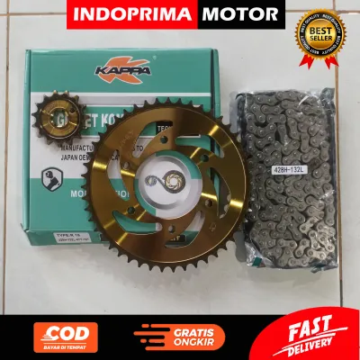 KAPPA GEAR SET KOMPLIT R15. GIGI TARIK KOMPLIT YAMAHA R15 V1 DAN V2
