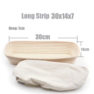 BAGUO hình trái xoan Lên men bánh mì Kiểm tra hàng loạt Thủ công Banneton Brotform Tăng bột Giỏ lót Giỏ mây đan