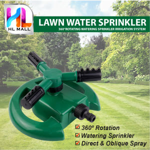 HL MALL Lawn ABS Plastic Green Automatic Manual 360° Rotation Garden Water Sprinkler Irrigation System